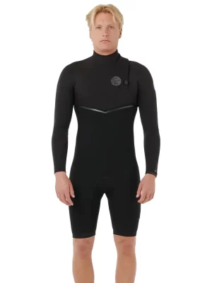 Short John Rip Curl E-Bomb E7 Manga Longa 2/2mm Zip Free Preto - Tam. G